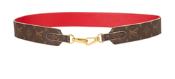 Louis Vuitton Strap, Leather/Canvas, Mono/Red, BC0138, 2*